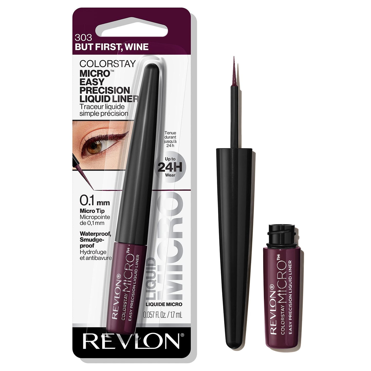 Revlon ColorStay Micro Easy Precision Liquid Liner But First, Wine 0.057 oz CS #06144 – (6 & 12 Pack)