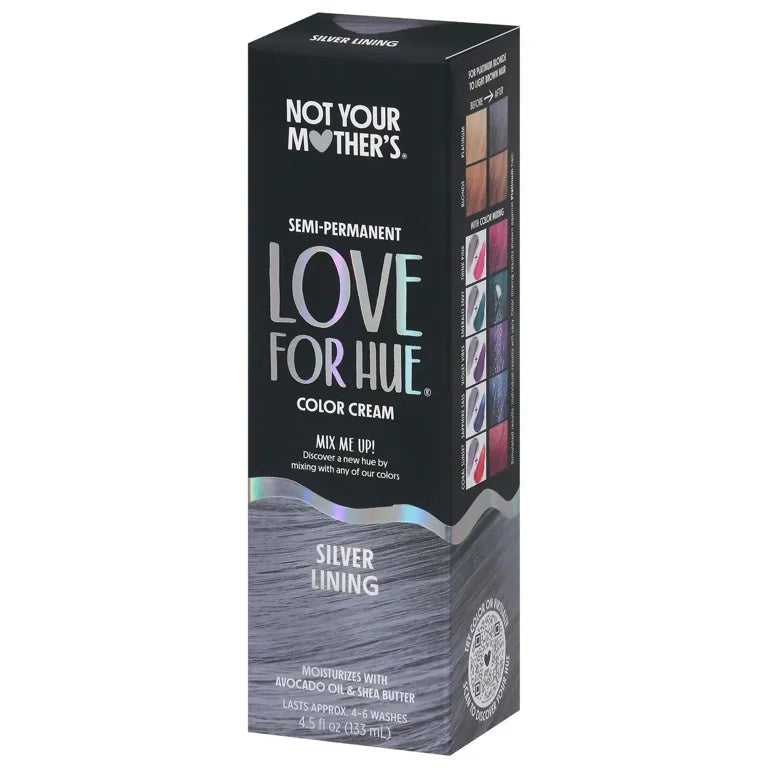 Not Your Mother's Love for Hue Semi-Permanent Hair Color - Silver Lining, 4.5 Oz (12,24,36, & 72 Pk)