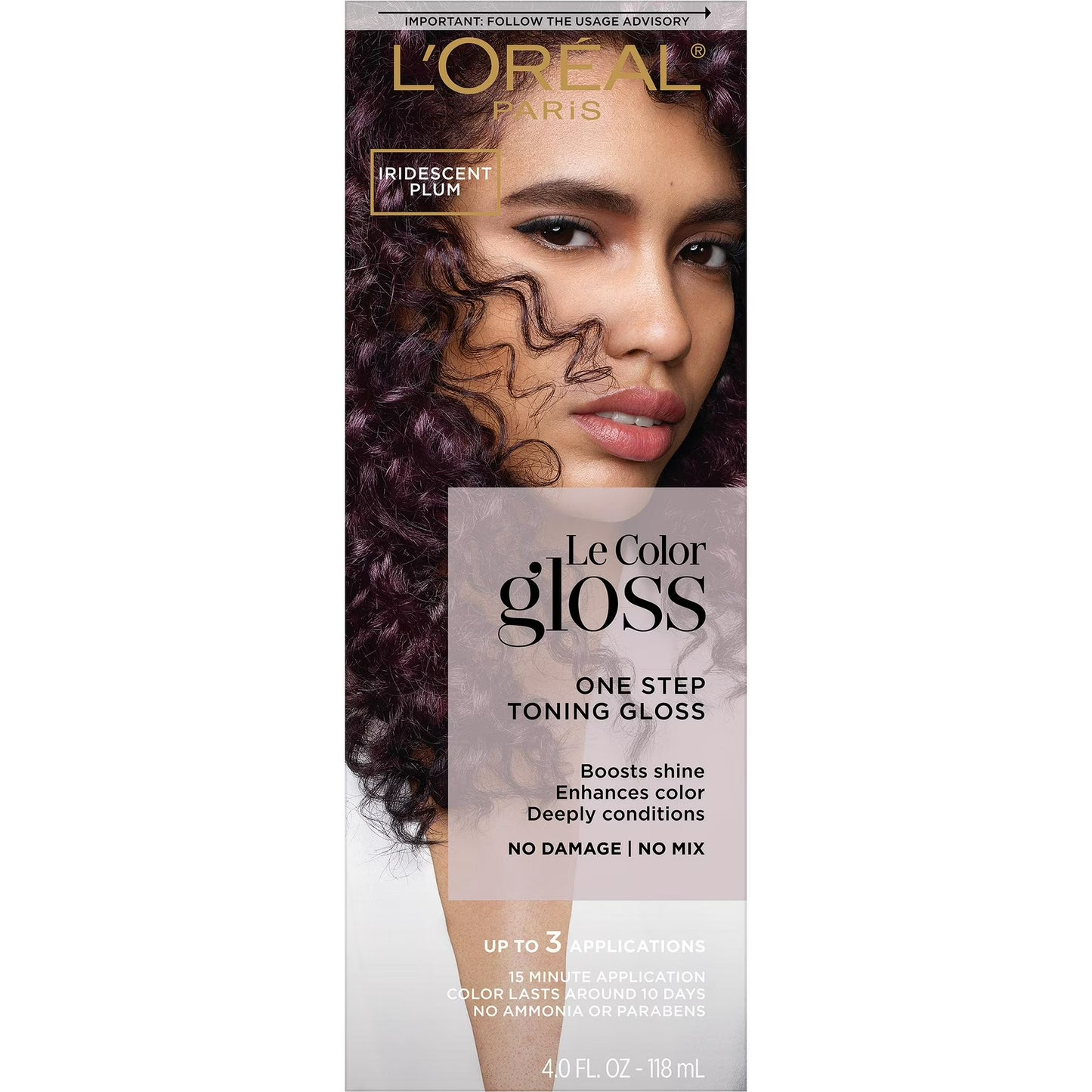 L'Oréal Paris Le Color Gloss One Step In‑Shower Toning Gloss - Deep Plum