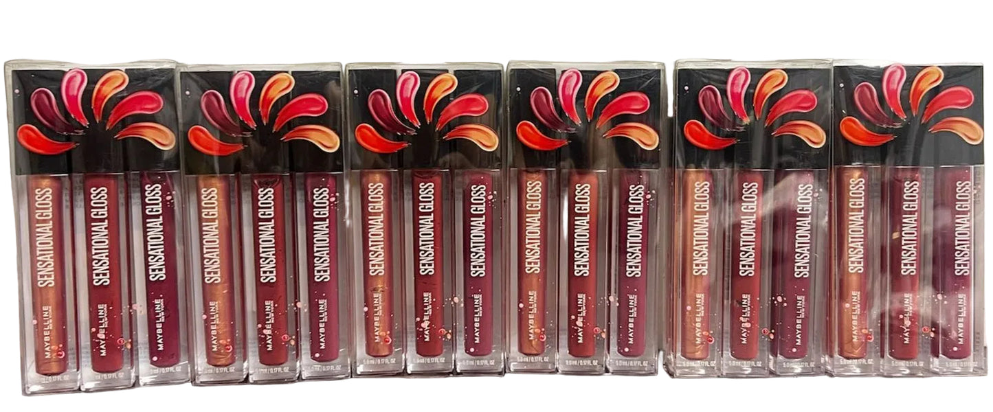 Maybelline Sensational Lip Gloss (6 Pack of 3)