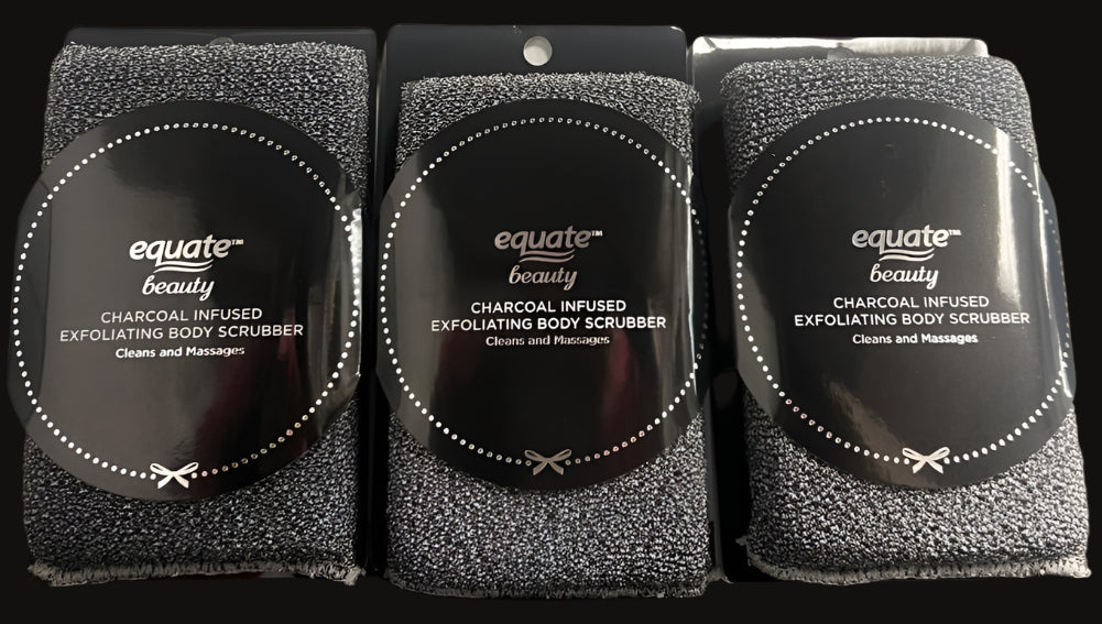 Equate Beauty Body Scrubber & bath sponge (3 Pack)