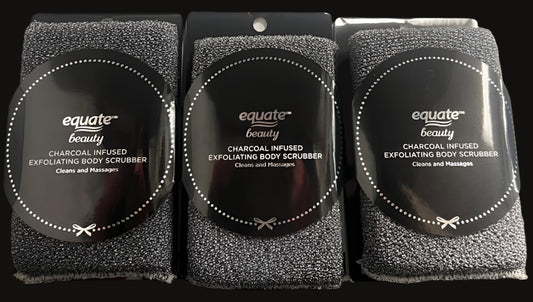 Equate Beauty Body Scrubber & bath sponge (3 Pack)