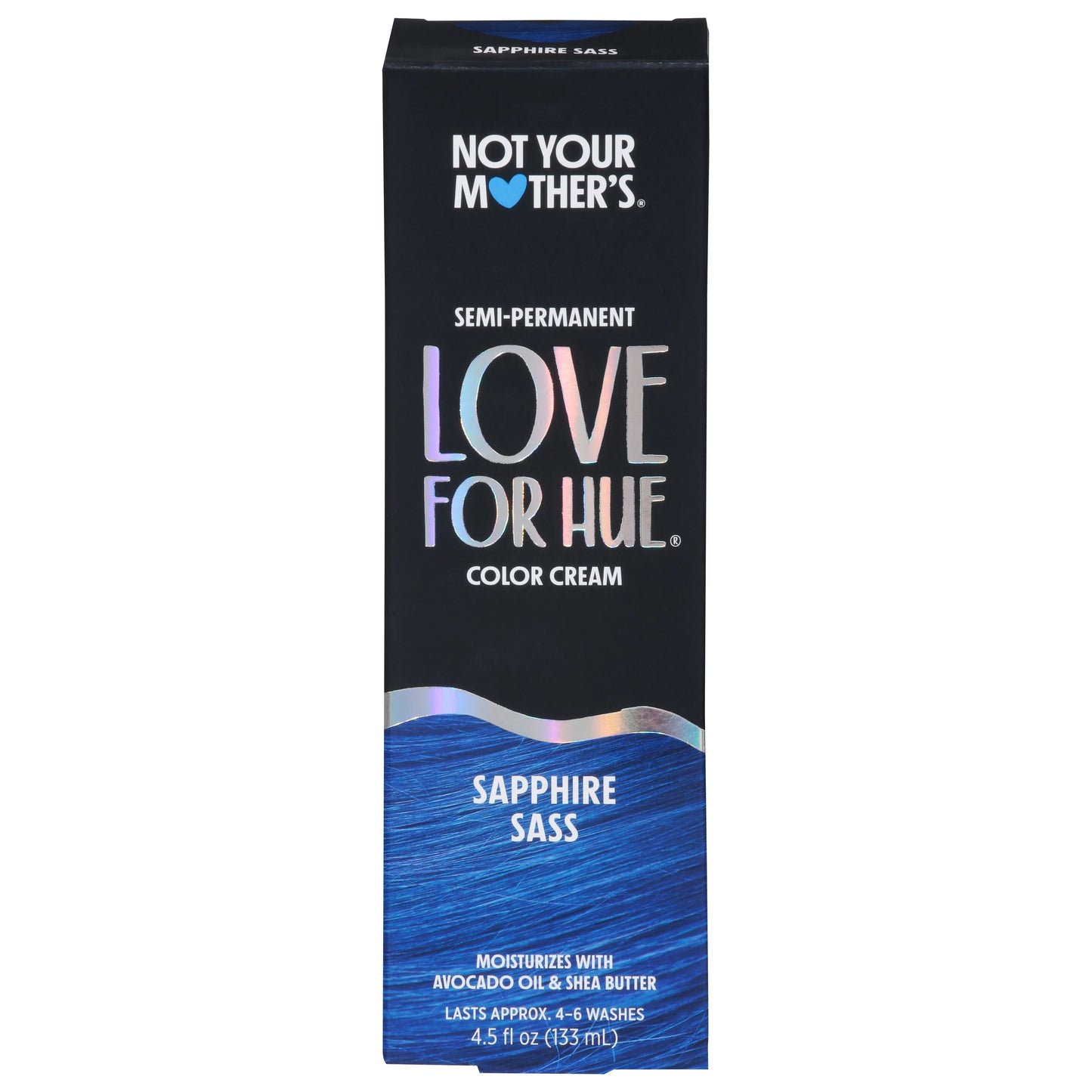 Not Your Mother's Love for Hue Semi-Permanent Hair Color - Sapphire Sass + Satin, 4.5 Oz (12,24,36, & 72 Pk)