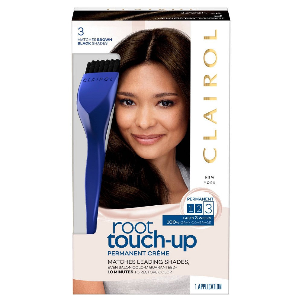 Clairol Root Touch-Up – 3 Brown Black (3,6, or 9 Pack)