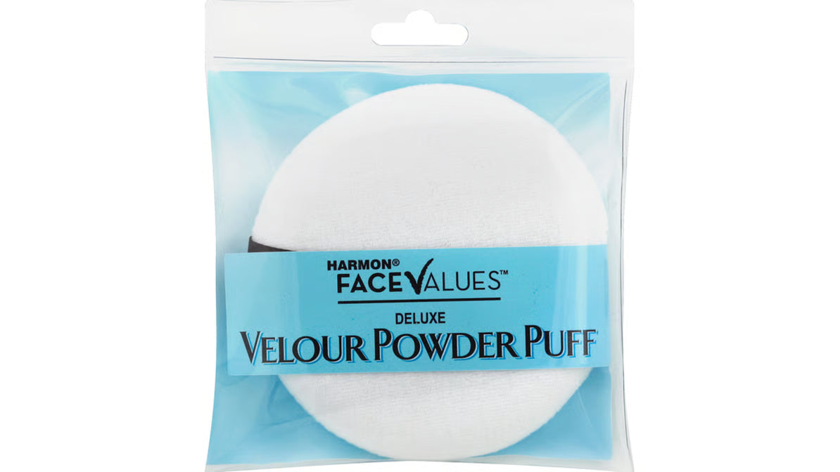 Harmon Face Values Deluxe Velour Powder Puff- (6 Pack)