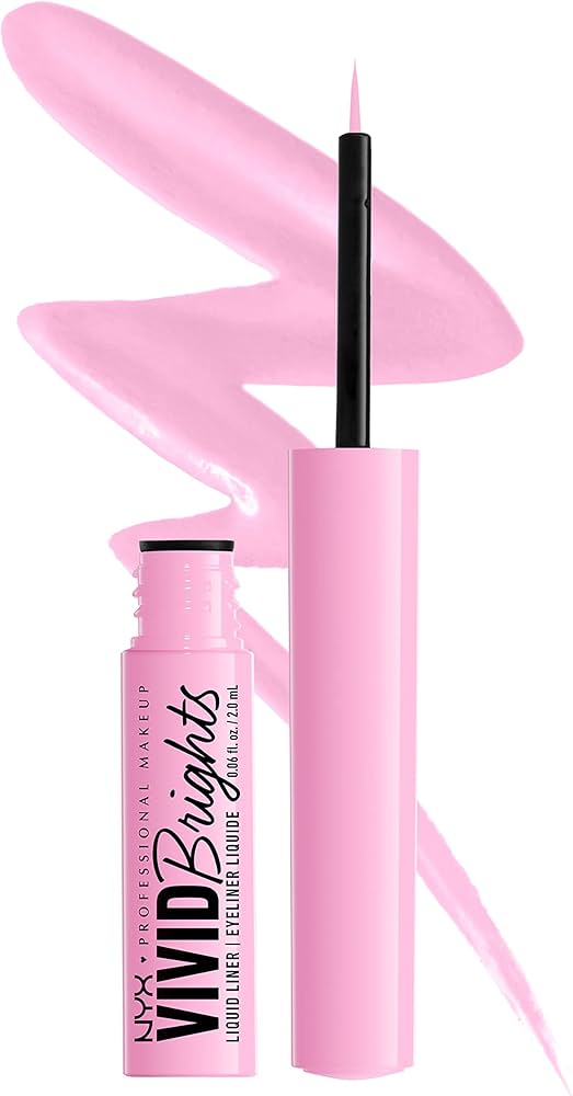NYX Professional Makeup Vivid Brights Liquid Liner Sneaky Pink 0.06 OZ – (3 Pack & 6 Pack)