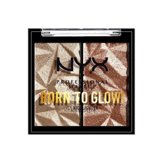 NYX Born to Glow Icy Highlighter Duo – Platinum Status (3 & 6 pack)