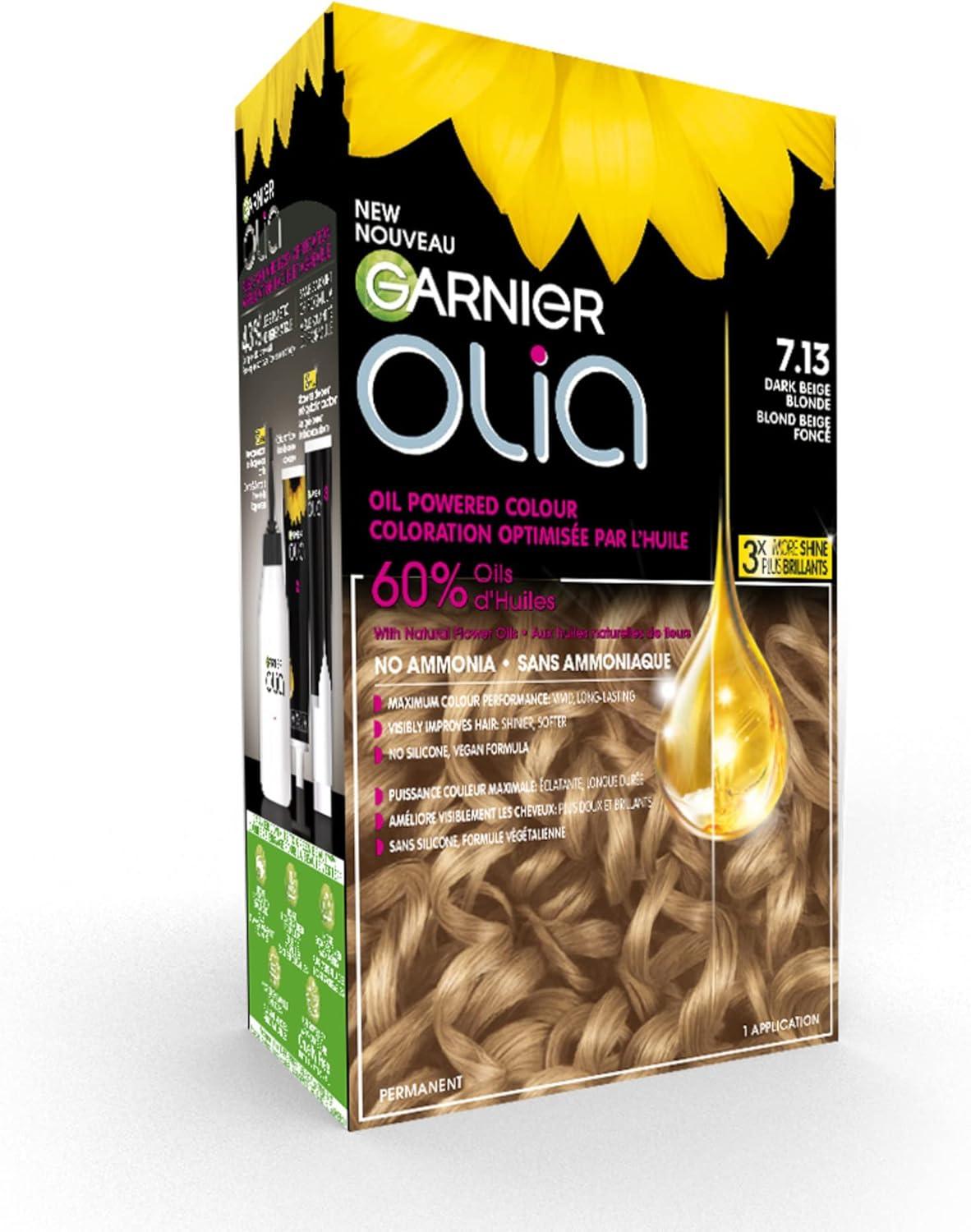 Garnier Olia Permanent Hair Color #7.13 Dark Beige Blonde (30 Pack)