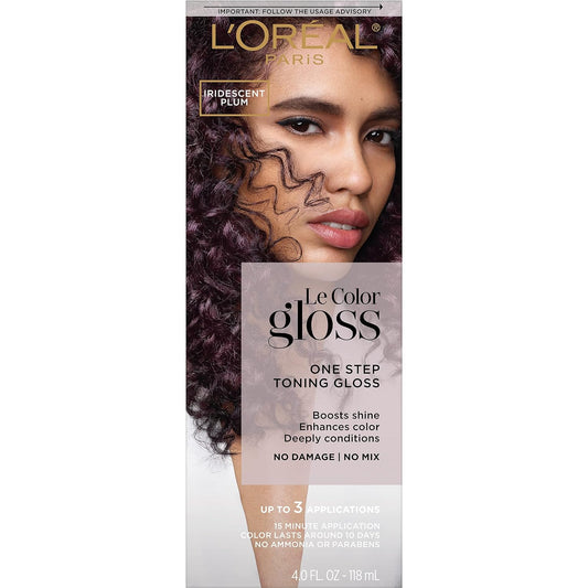 L’Oréal Le Color Gloss One Step In-Shower Toning Gloss Deep Plum 4 oz (50 Pack)