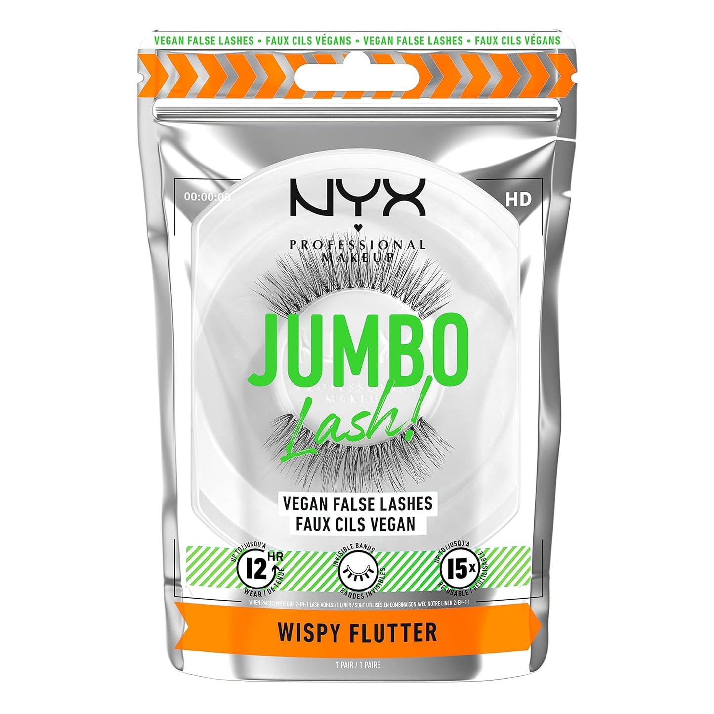 NYX Jumbo Lash Adhesive Strips + Case Wispy Flutter (pk of 5)