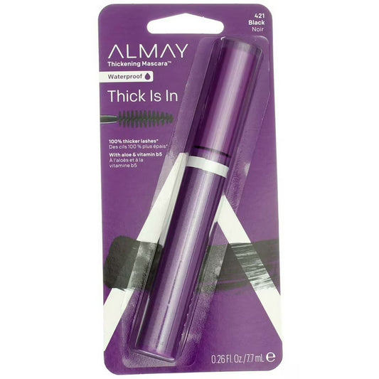 Almay One Coat Nourishing Thickening Waterproof Mascara Black – (3 Pack & 6 Pack)