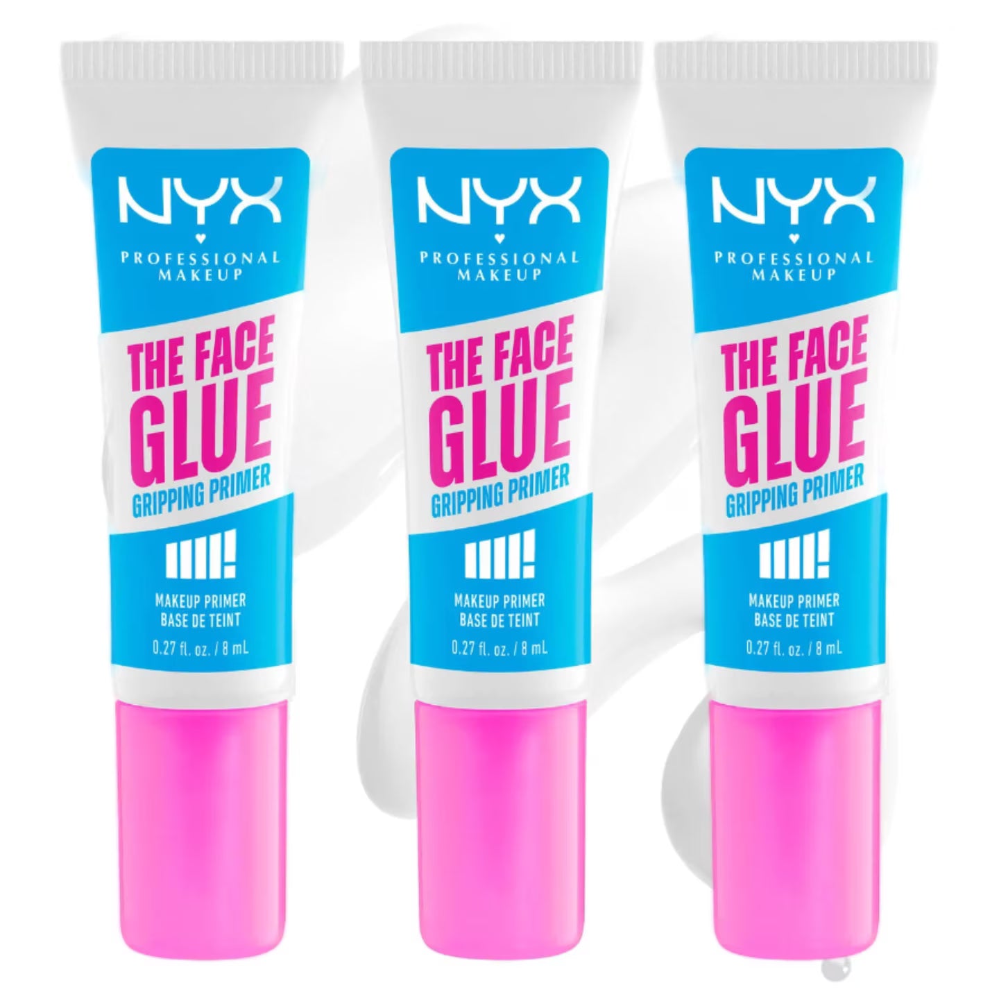 NYX Professional Makeup The Face Glue Primer Mini 0.27 OZ – (3 Pack & 6 Pack)