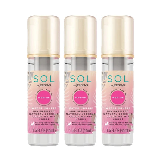Sol By Jergens Sunless Tanning Med Water Mousse 5Oz (3 Pack)
