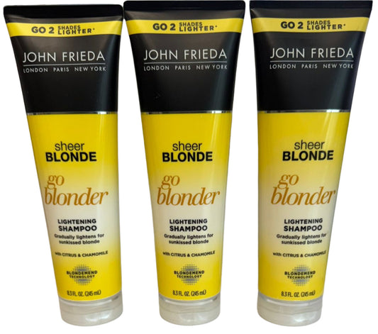 John Frieda Sheer Blonde Go Blonder Lightening Shampoo, 8.3 Oz (3 Pack)