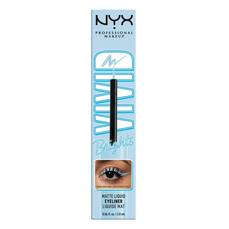 NYX Professional Makeup Vivid Brights Liquid Liner Blue Thang 0.06 OZ – (3 Pack & 6 Pack)