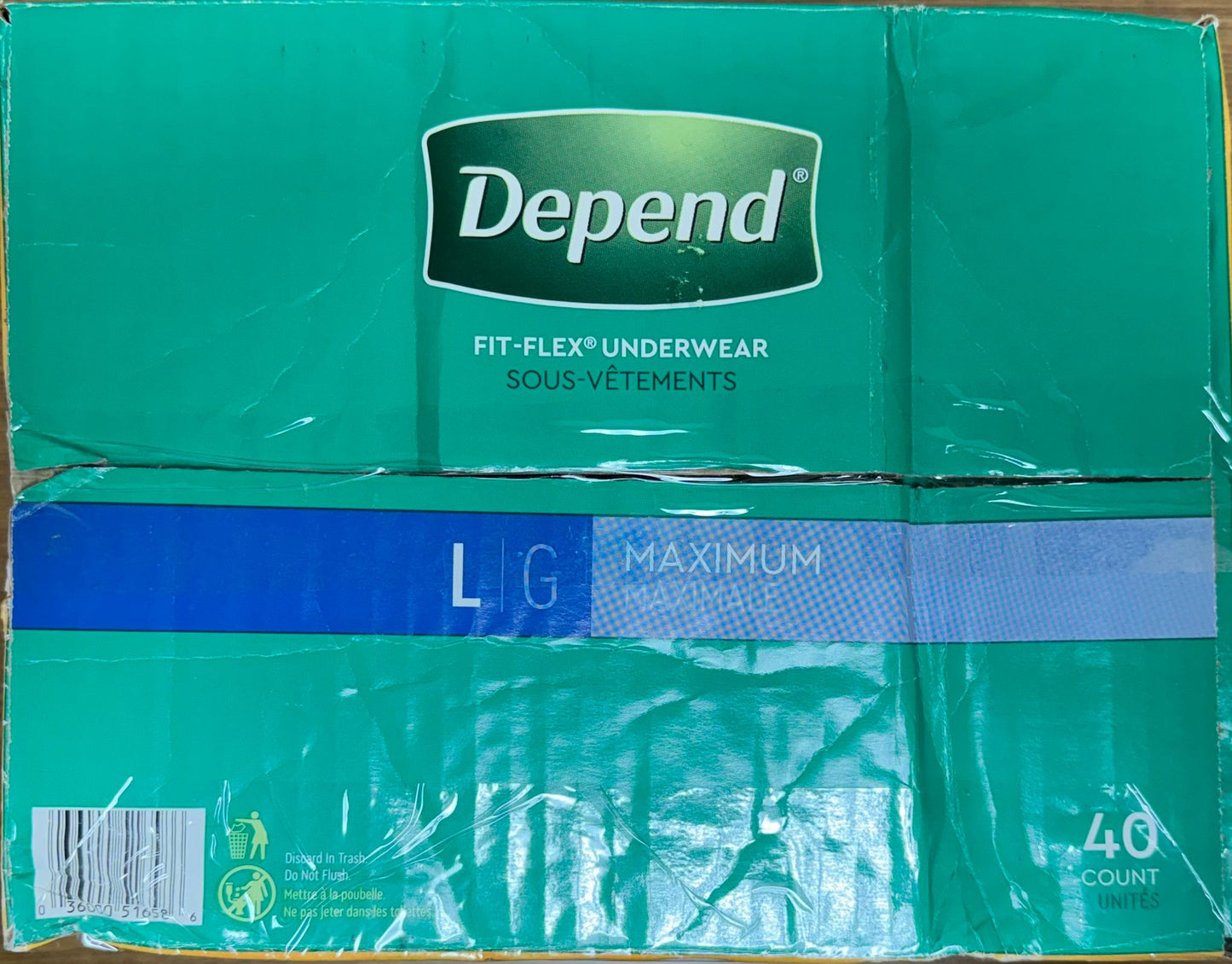 Depend Fit-Flex Men’s Adult Incontinence Underwear – Large, 40 ct