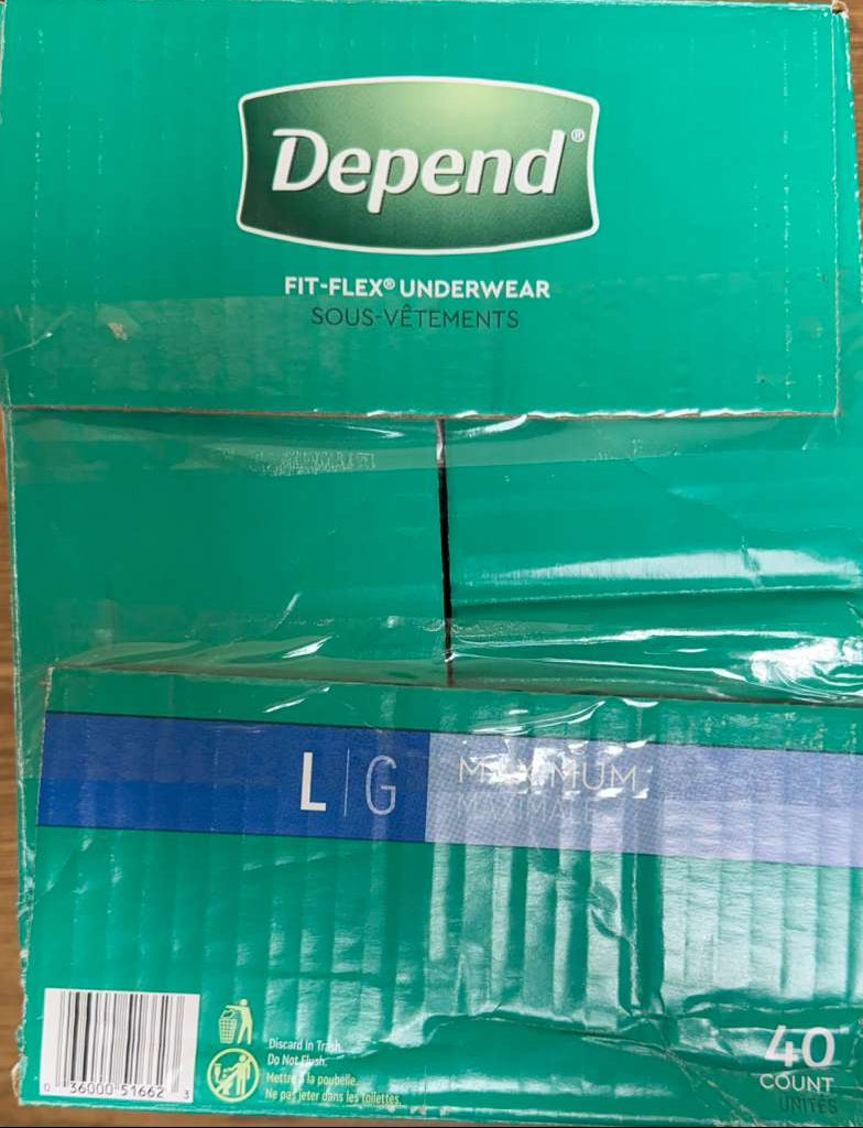 Depend Fit-Flex Men’s Adult Incontinence Underwear – Large, 40 ct