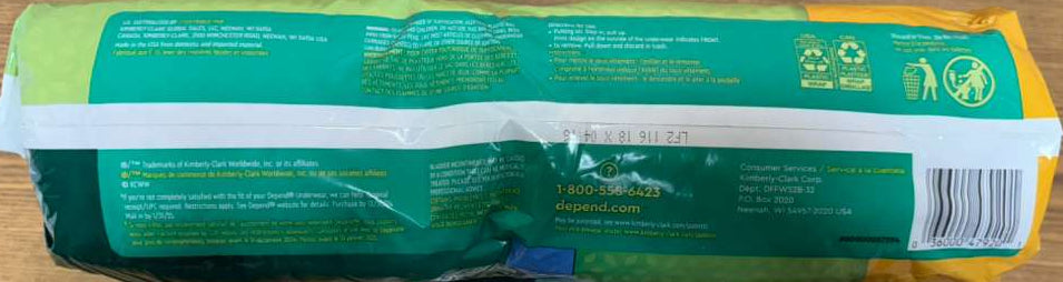 Depend Maximum Absorbency Fit-Flex Women’s Underwear, Small, 32 Count (Packaging is damaged!)