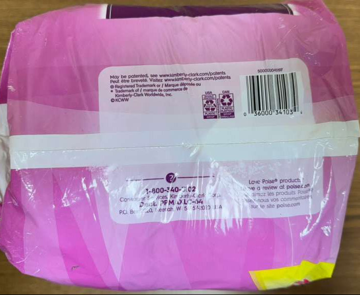 Poise Incontinence Pads, Maximum Absorbency, Long, 64 Count (Packaging is damaged!)