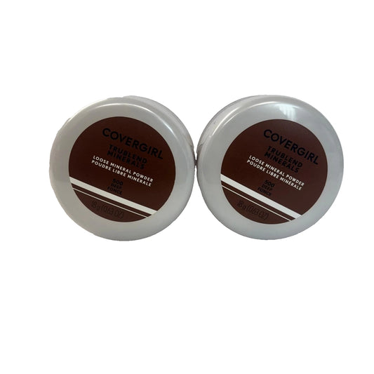 Lot of 2: Covergirl Trublend Minerals Loose Mineral Powder 500 DEEP, 0.63 oz