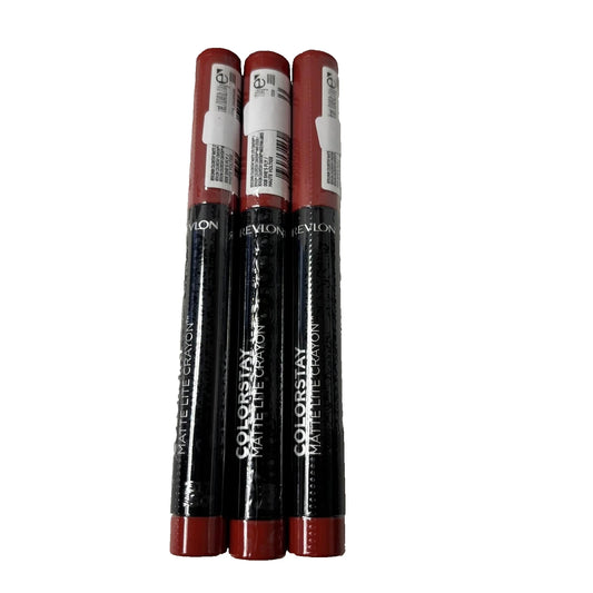 Lot of 3 - Revlon ColorStay Matte Lite Crayon, 008 She's Fly, 0.049 oz