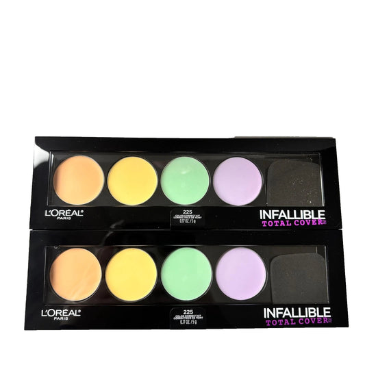 Lot of 2 - L'Oréal Paris Infallible Total Cover Color Correcting Kit 225 Sealed