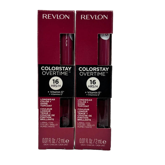 Lot of 2: Revlon ColorStay Overtime Lipcolor Dual Ended #260 Perennial Plum