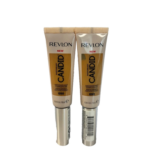 Lot of 2: Revlon Photoready Candid 050 Medium Deep Antioxidant Concealer